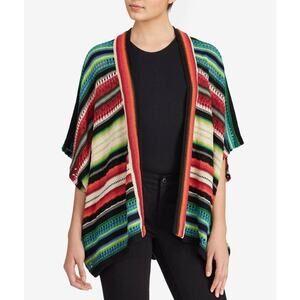 Lauren Ralph Lauren Serape Southwestern Drop Shoulder Cardigan Vest Sz. S/M Boho